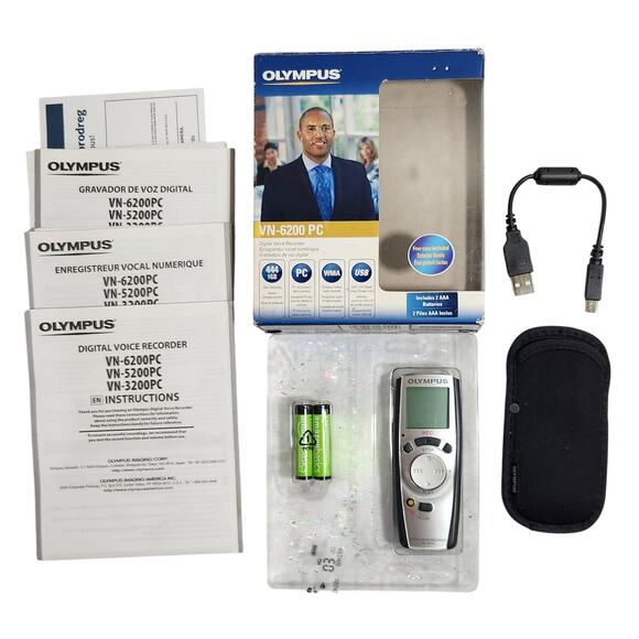 Olympus VN-6200 PC Digital Voice Recorder Tested Open Box Pre-owned - Picture 1 of 8
